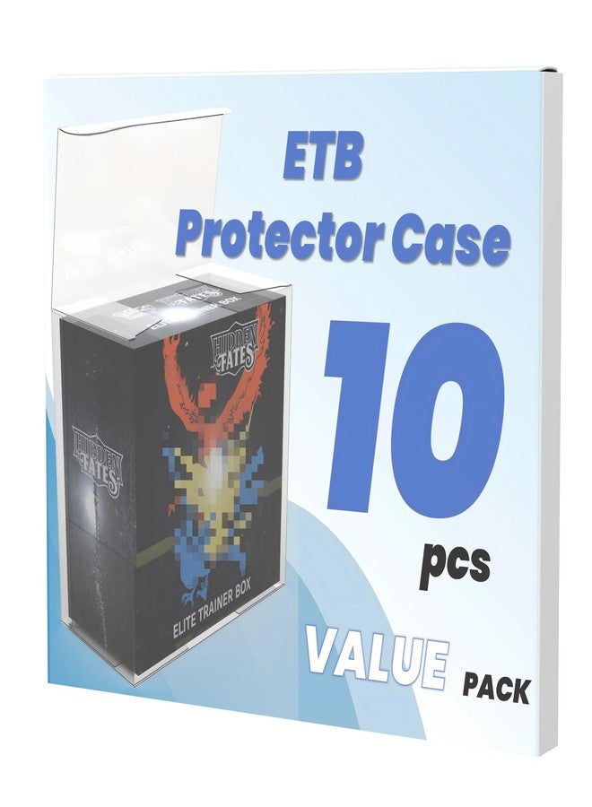 HOUSYLOVE حافظات علب التدريب النخبة من HOUSYLOVE PET لعلب التدريب النخبة ETB (عبوة من 10 قطع) - علبة عرض بوكيمون شفافة بسماكة 0.50 مم - واقي ETB - حافظة عرض بوكيمون (عبوة من 10 قطع) - Image 1